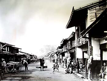 Odawara post-town, at the end of Edo-era