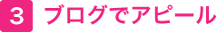 3.ブログでアピール