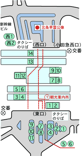 小田原駅案内マップ